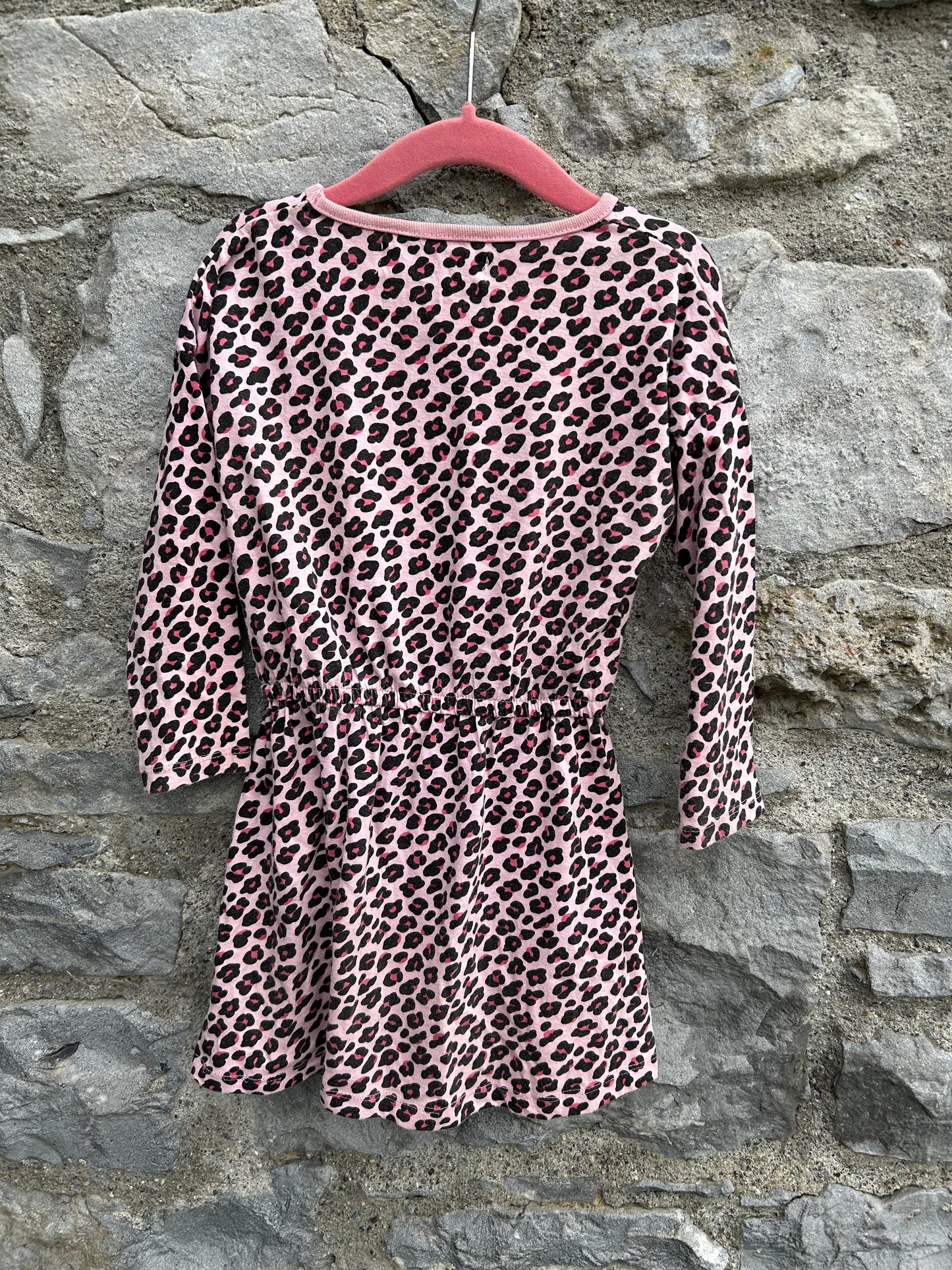 Pink leopard dress  2-3y (92-98cm)