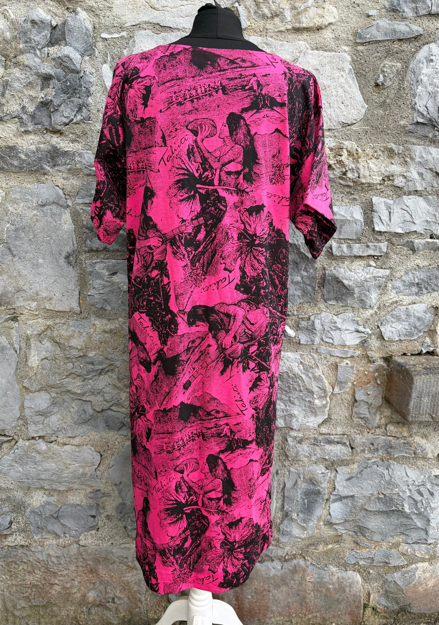 80s Tahiti pink dress uk 10-12