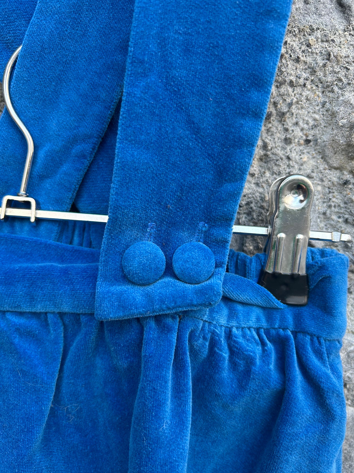 80s blue velvet pinafore  9-10y (134-140cm)