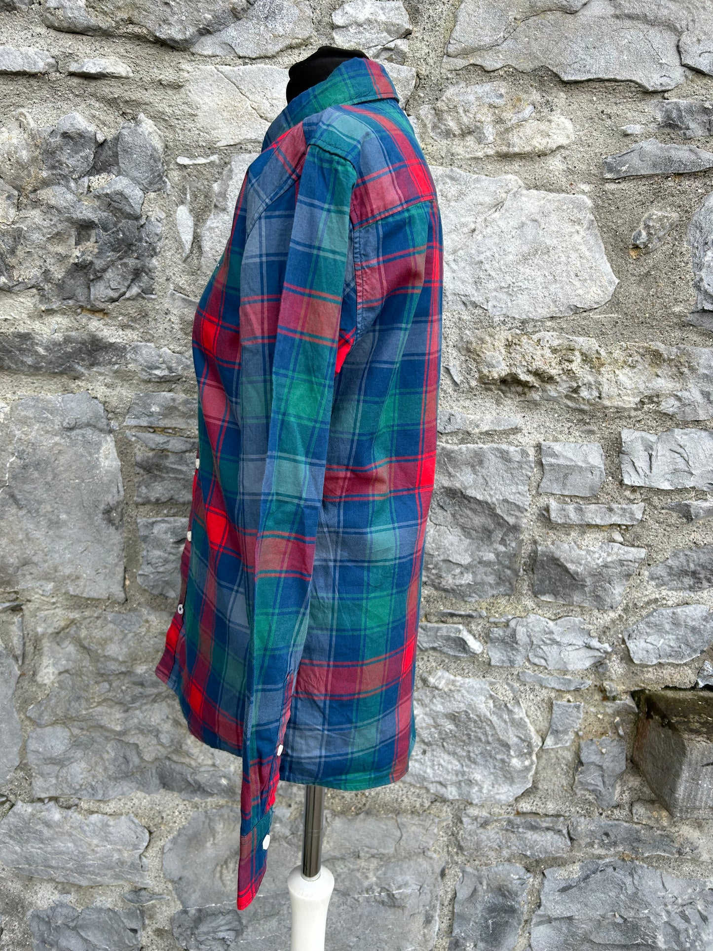 TH Blue,red&green check shirt Small