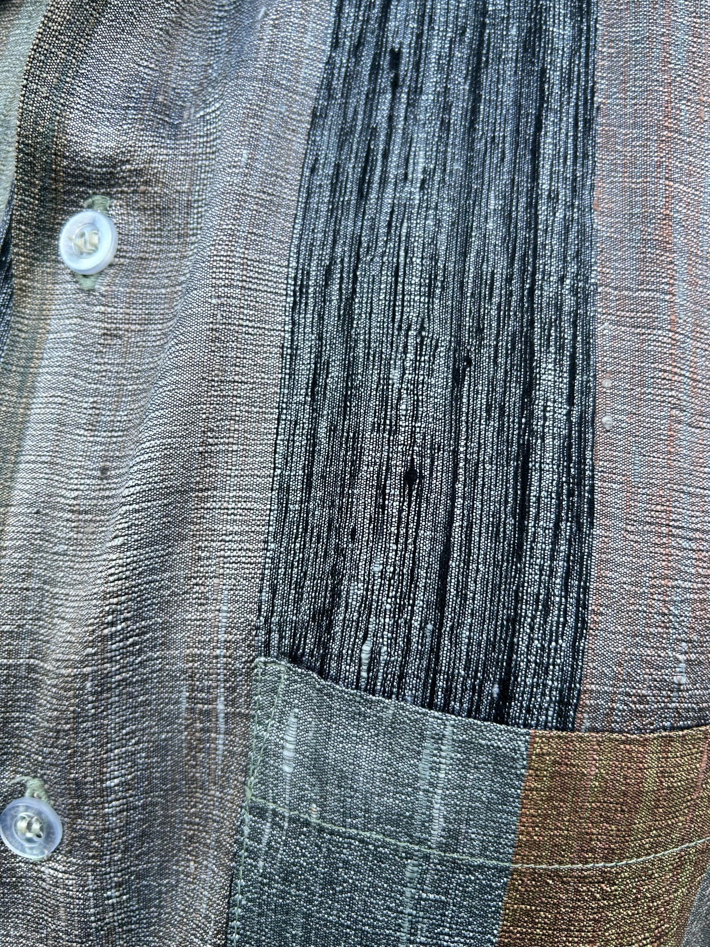 80s silver panels  shirts Medium