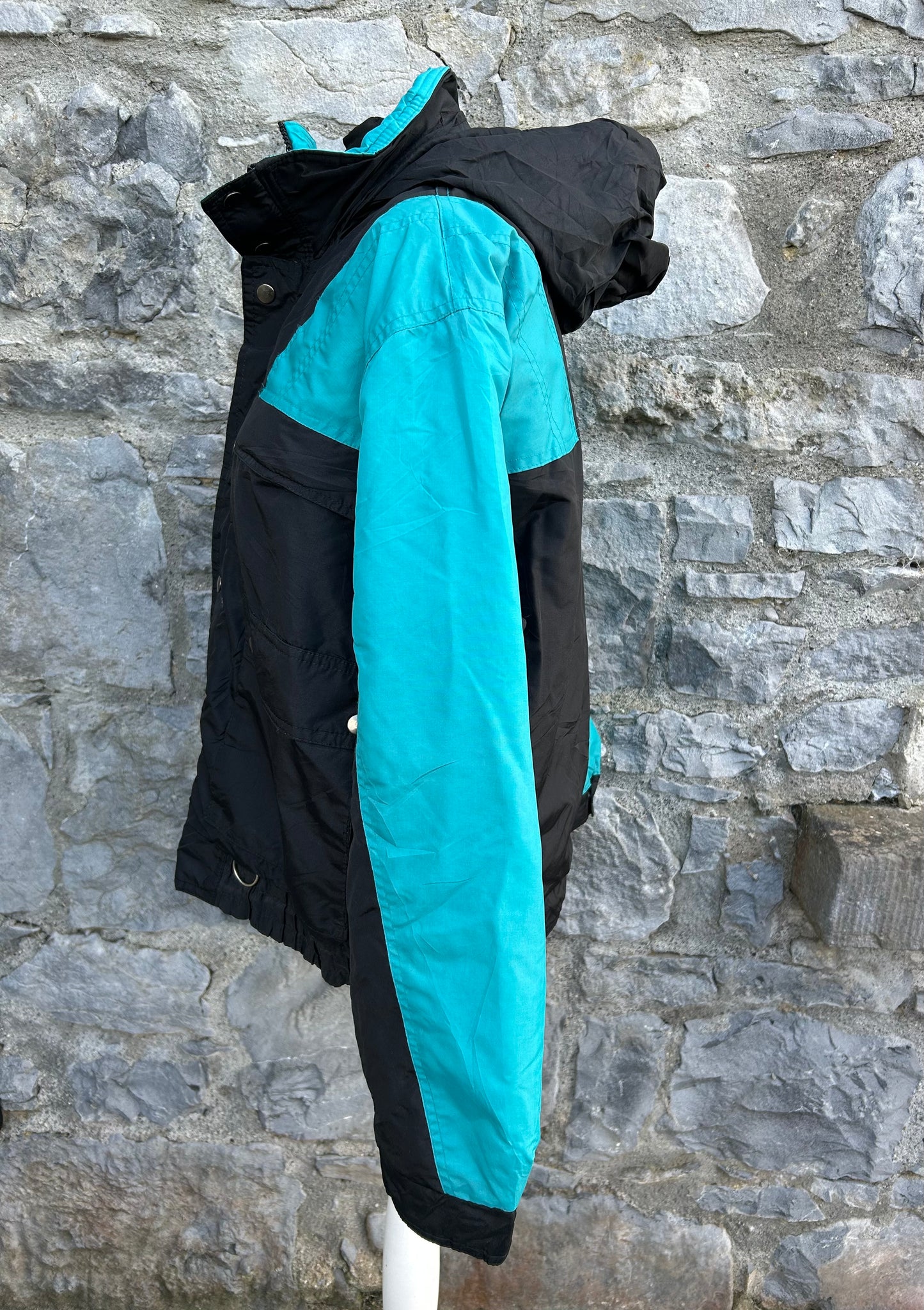 80s teal&black winter jacket Medium