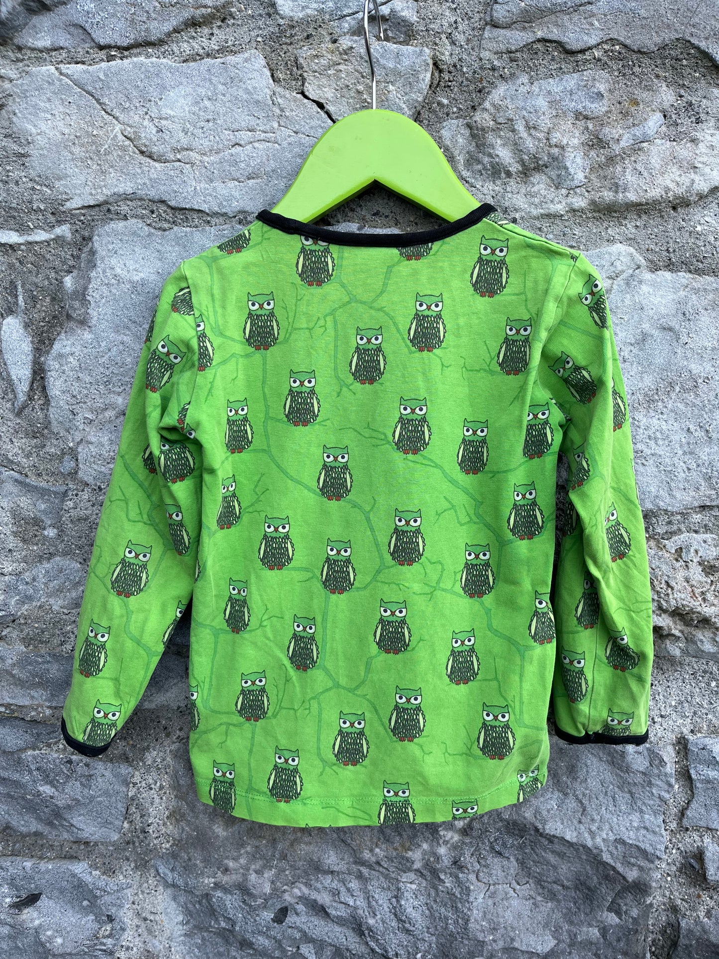 Green owls top  4y (104cm)