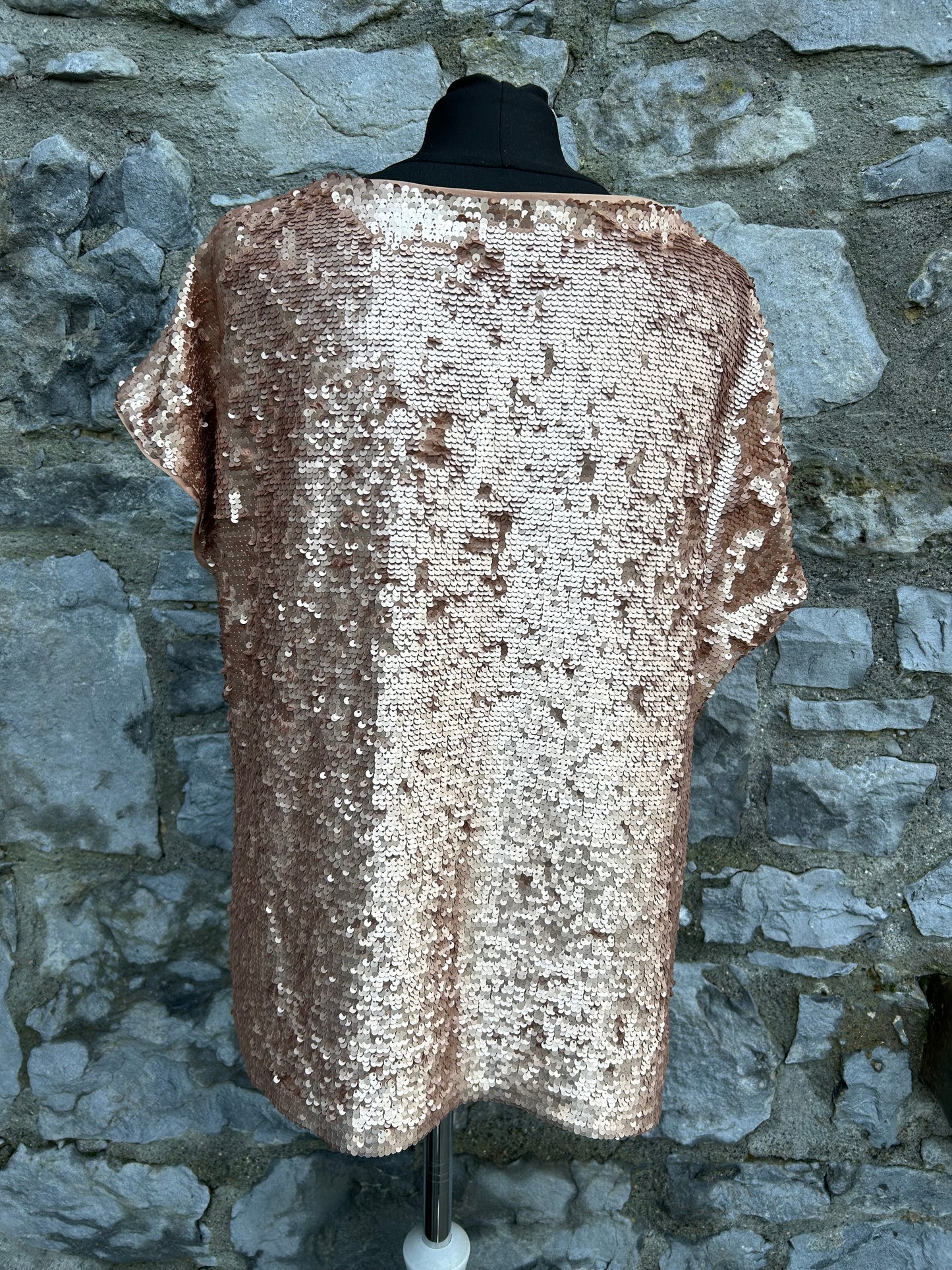 Gold sequin top uk 12