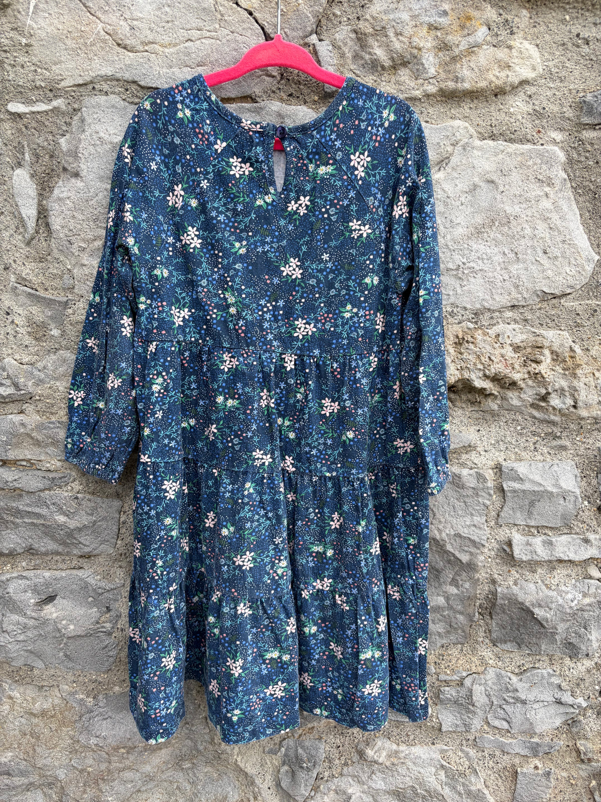 Floral blue dress  4-5y (104-110cm)