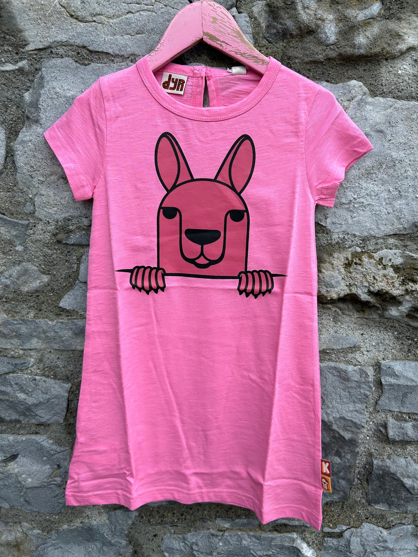 Pink Kangaroo dress  3-4y (98-104cm)