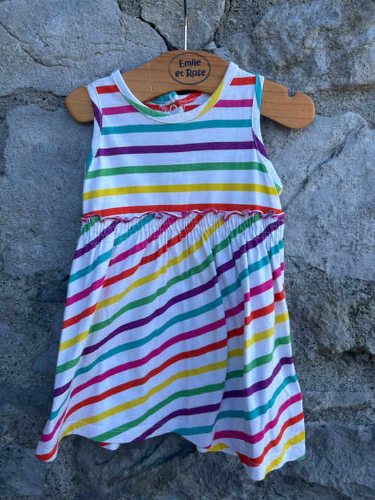 Colourful stripes dress 3-6m (62-68cm)