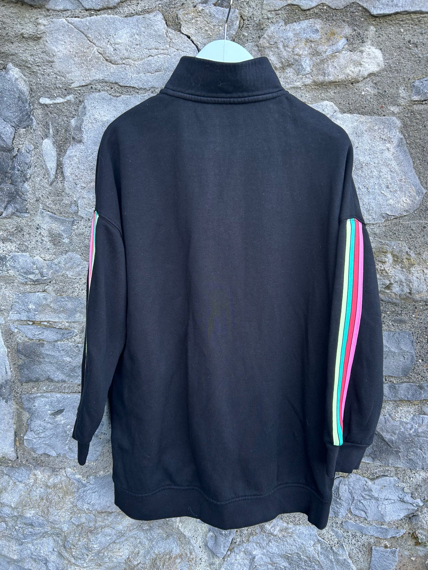 Black long half zip sweatshirt  10-11y (140-146cm)