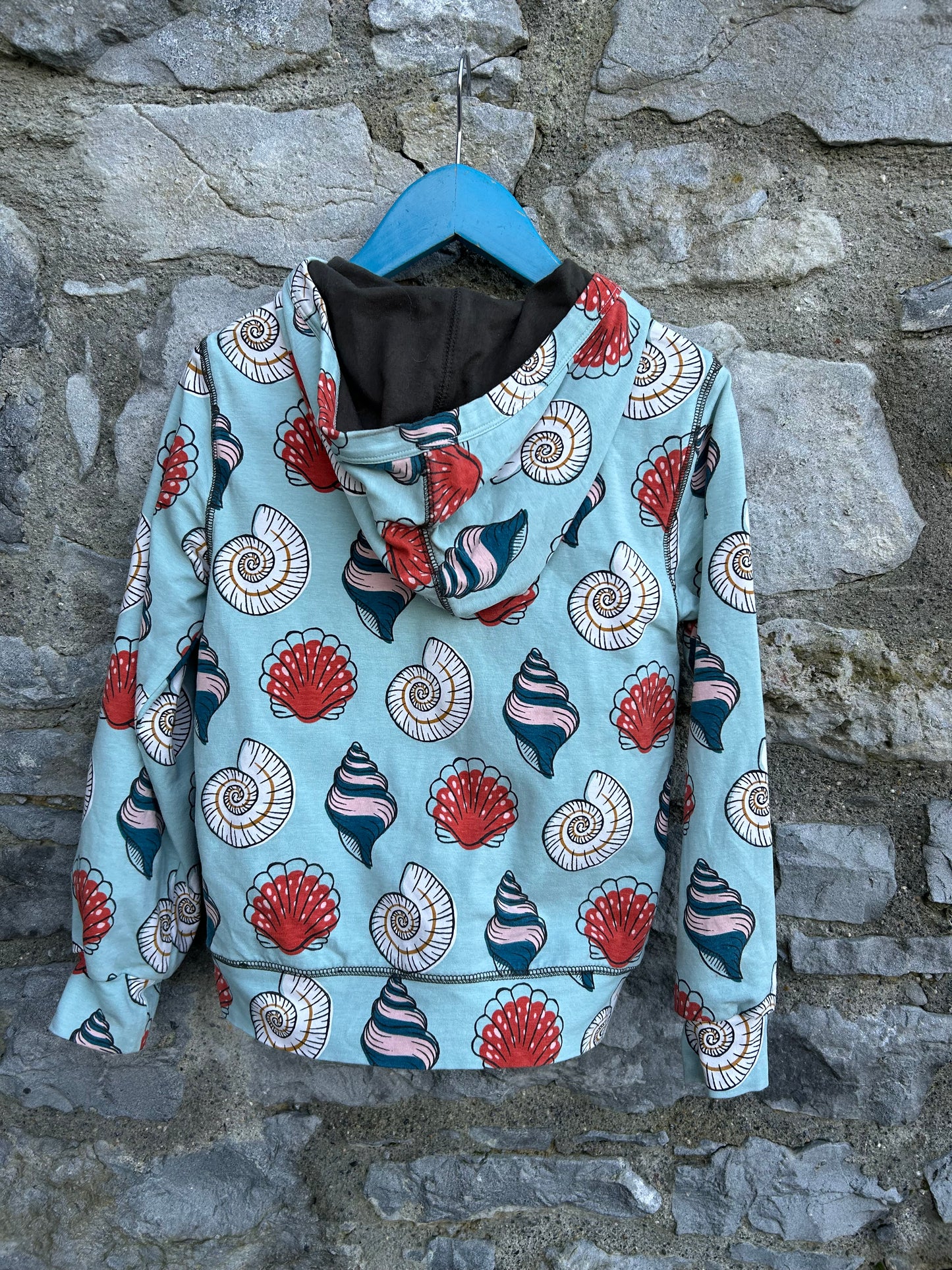 Sea shells blue hoodie 7-8y (122-128cm)