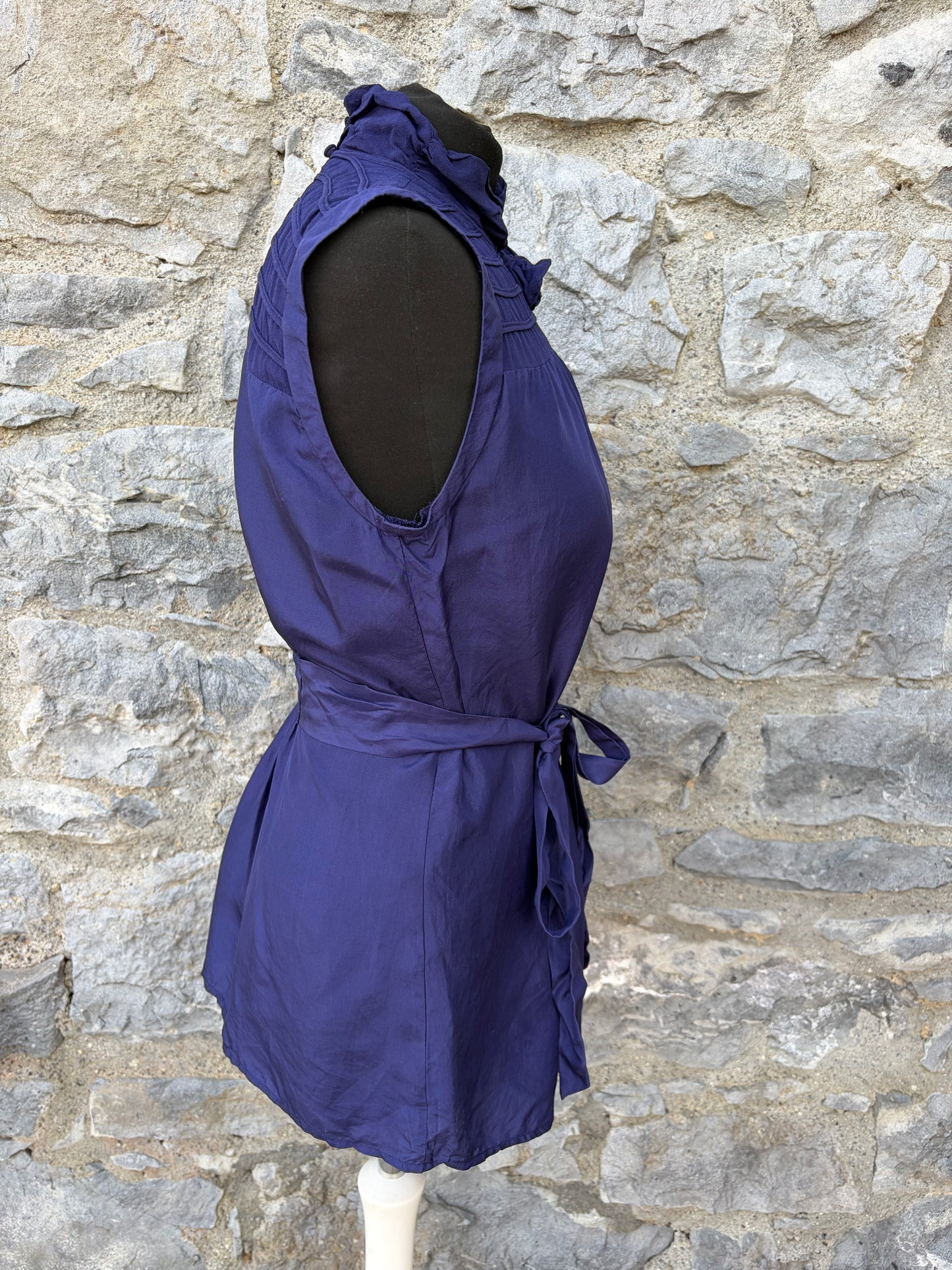 Y2K purple silk top uk 10-12