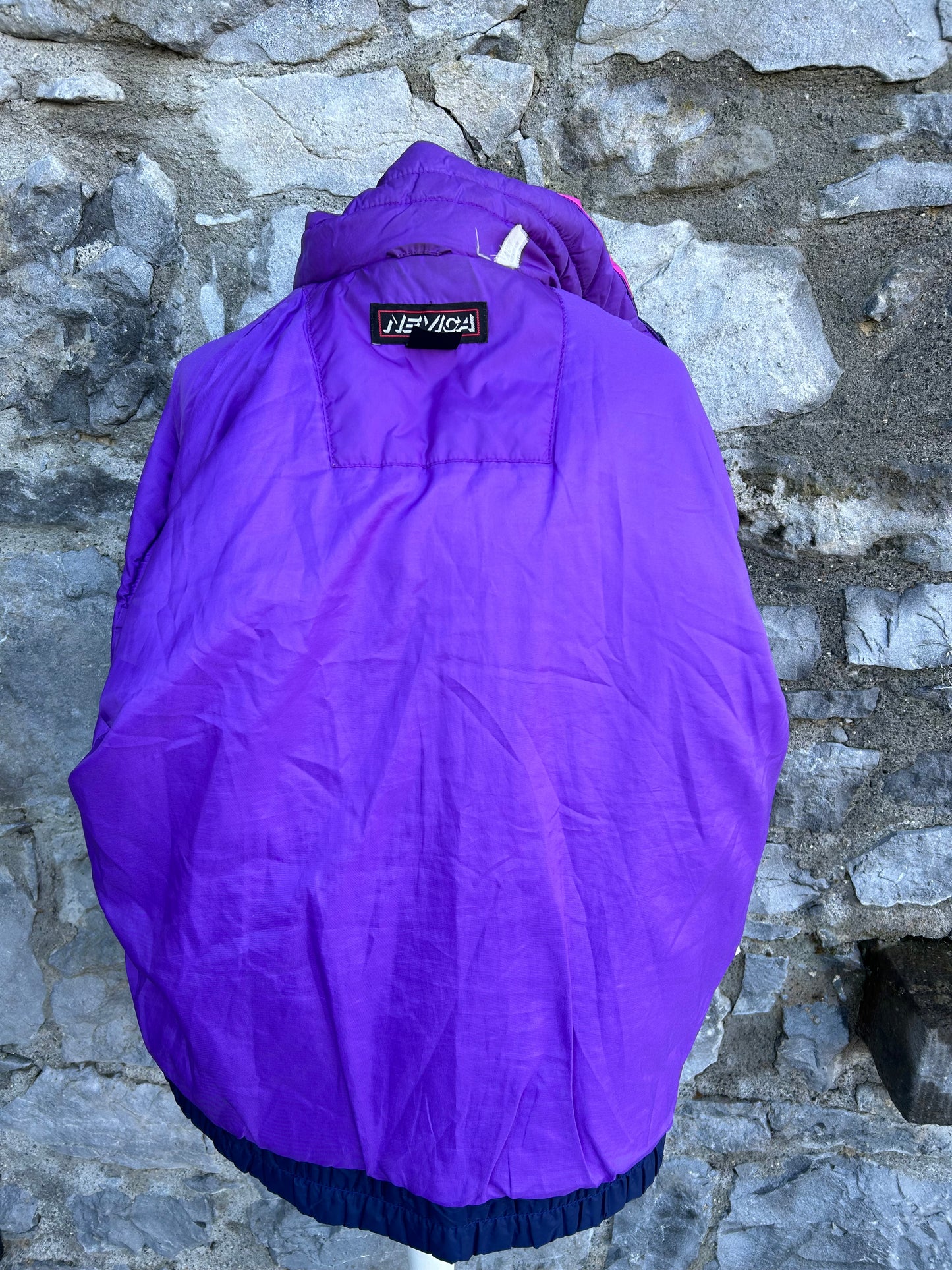 80s purple&navy winter jacket Small