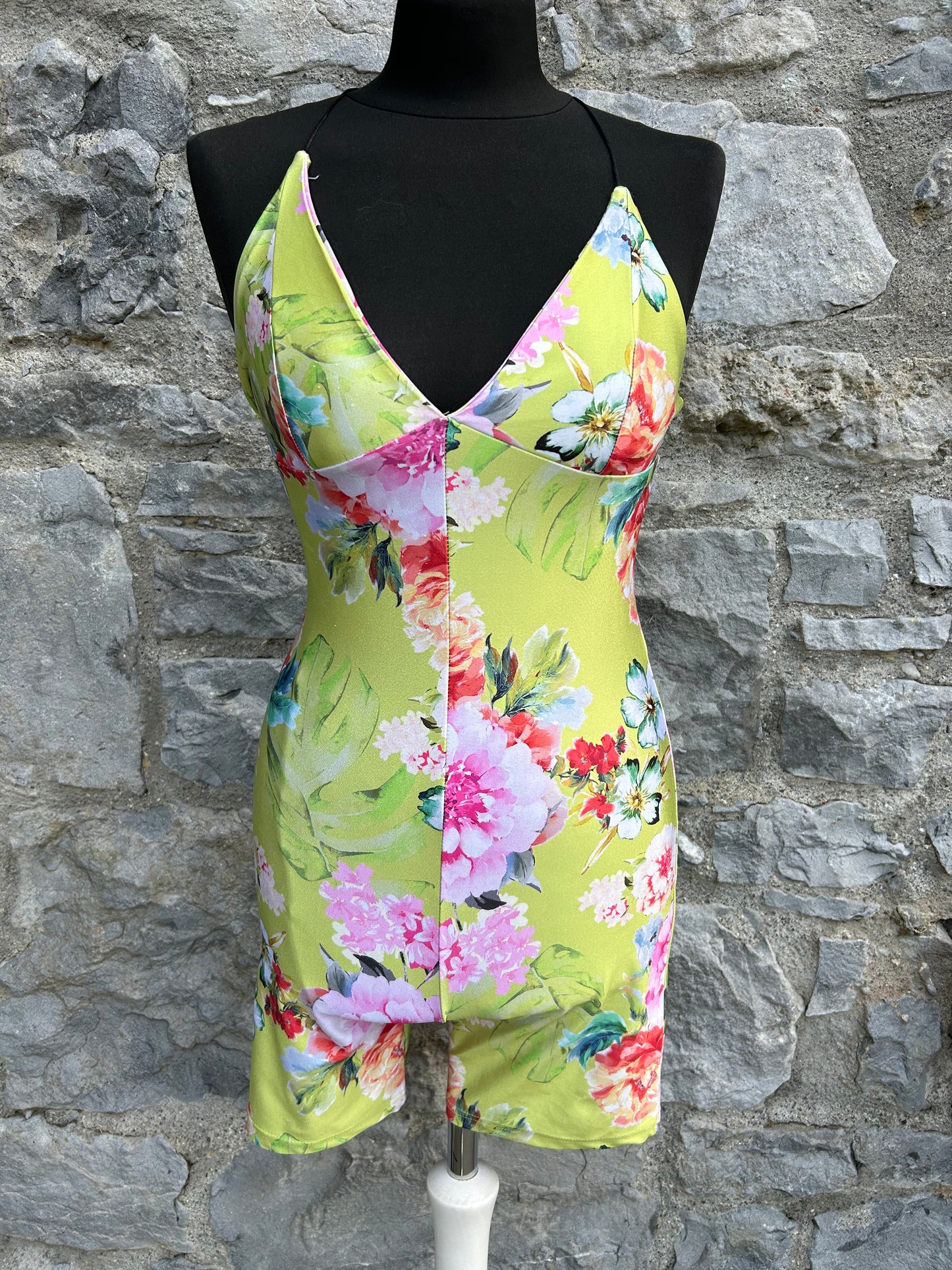 Floral lime jumpsuit uk 6-8