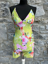 Load image into Gallery viewer, Floral lime jumpsuit uk 6-8
