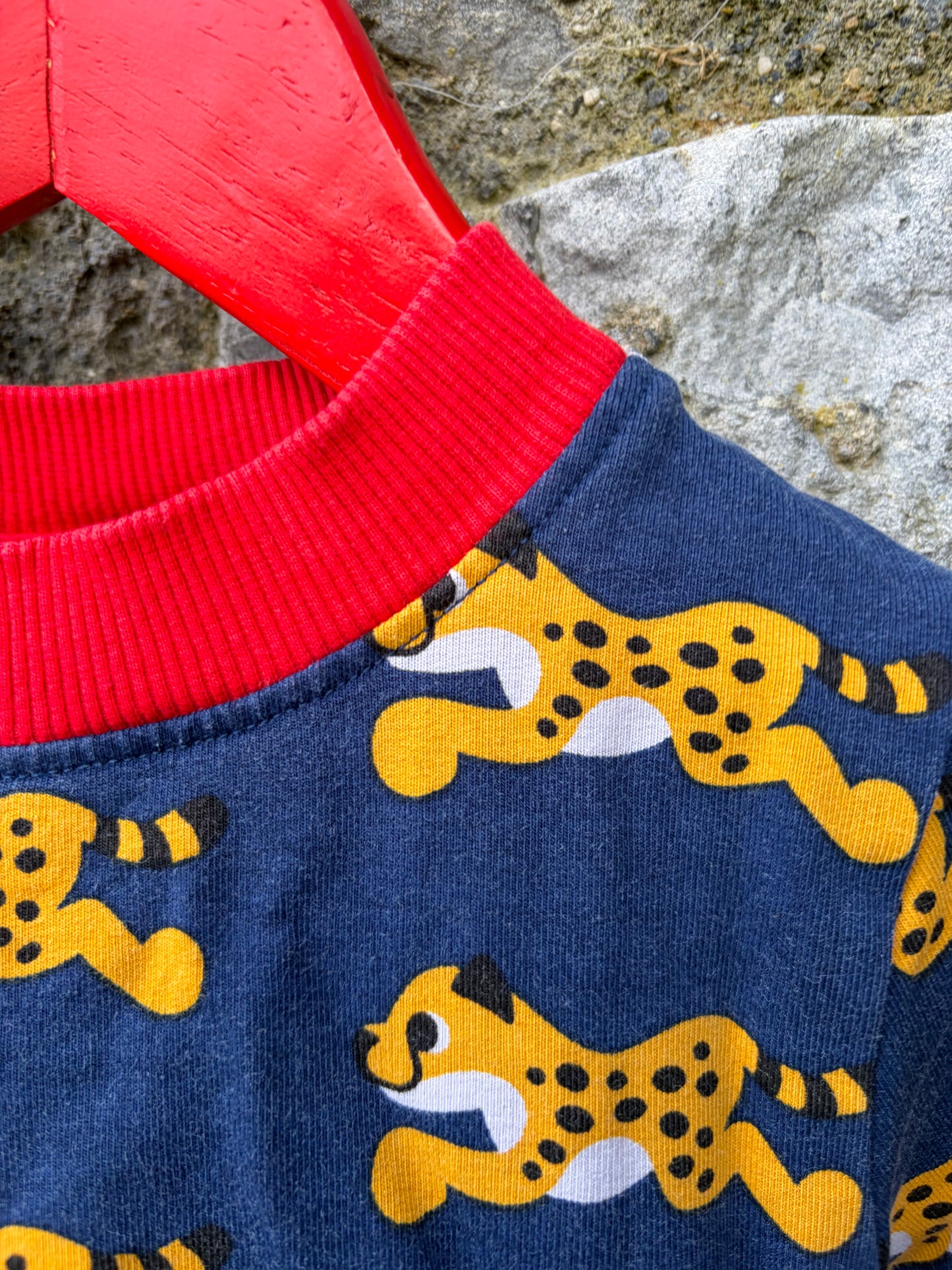Cheetah navy Sweatshirt 2-3y (92-98cm)