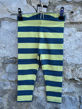 Load image into Gallery viewer, Navy&amp;green leggings  9-12m (74-80cm)
