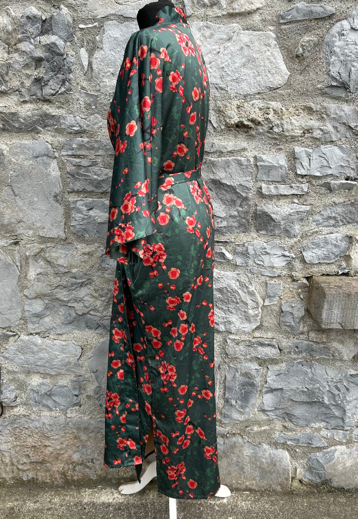 Khaki floral gown uk 12-14