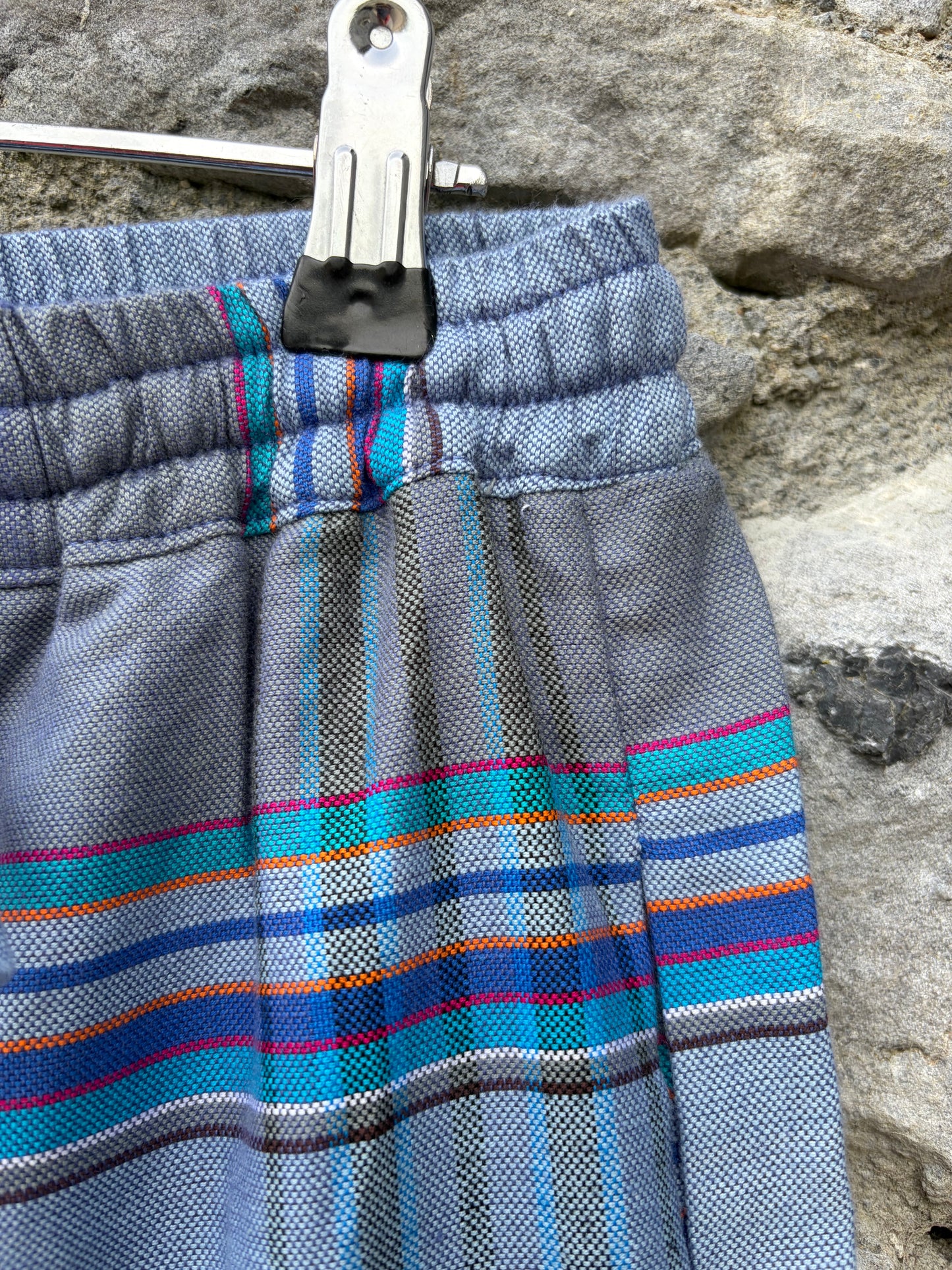 Blue stripy panel pants uk 8-10