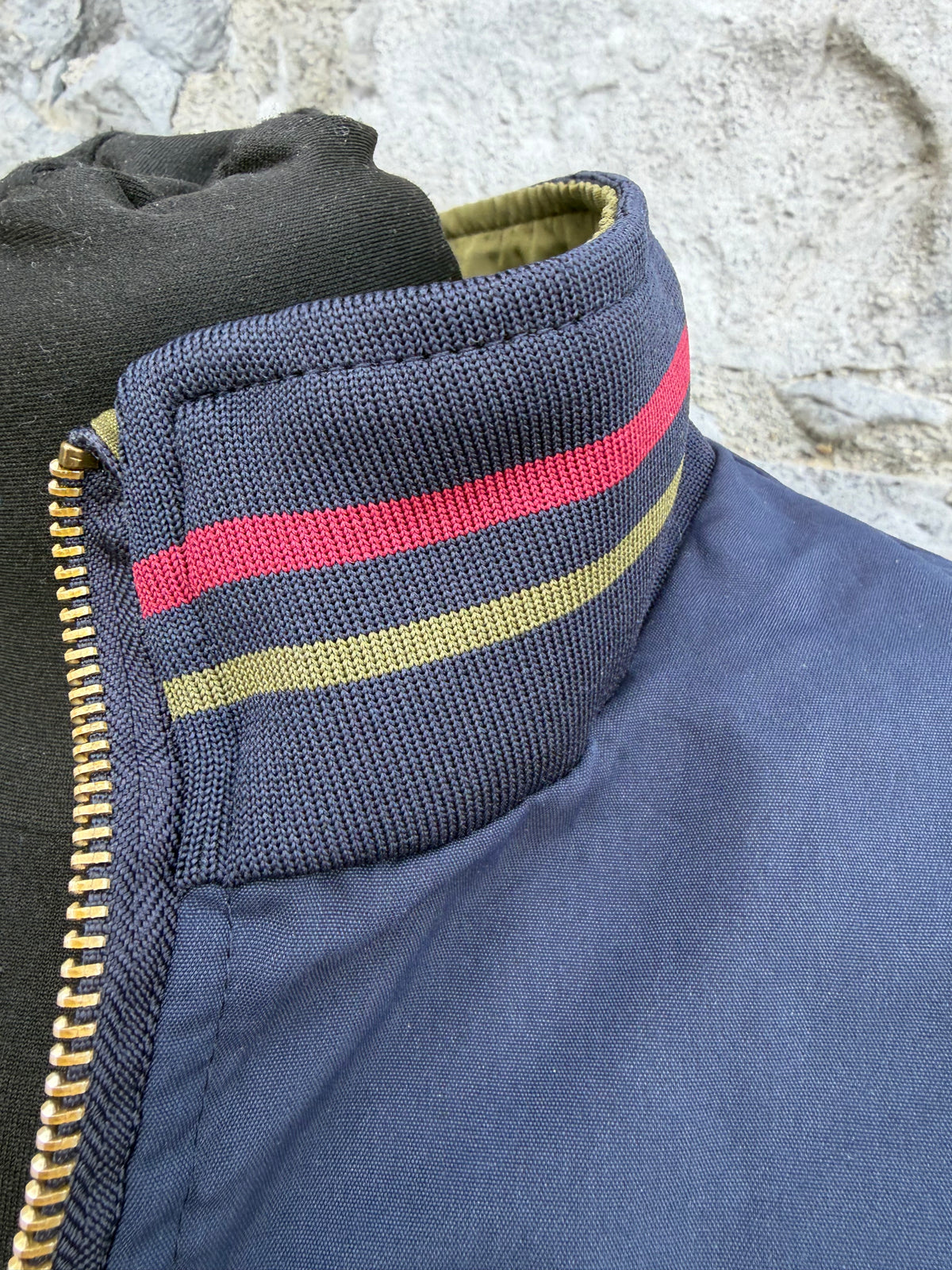 90s khaki/navy reversible bomber jacket XS-S
