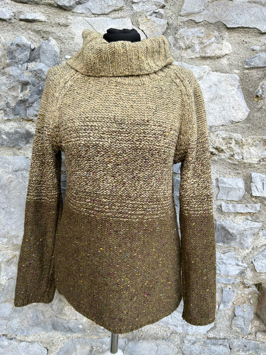 Khaki melange jumper uk 12