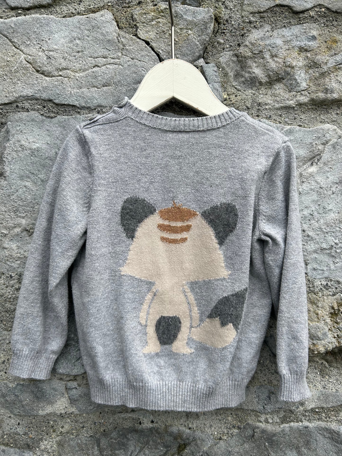Raccoon grey jumper  12m (80cm)