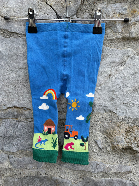 Fun Guys Farm knitted leggings 0-6m (56-68cm)