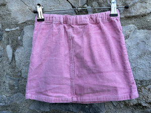Pink cord mini skirt  5-6y (110-116cm)