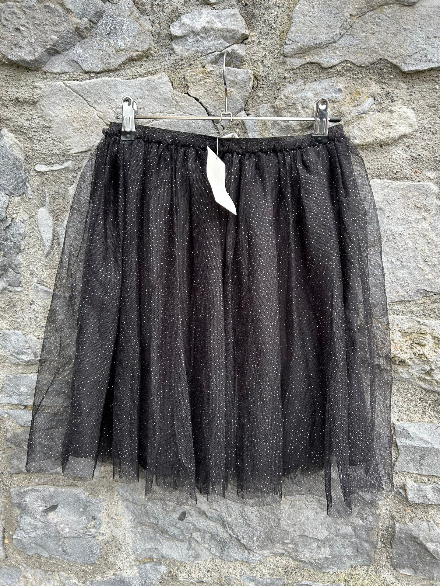 Sparkly black net skirt uk 8-12