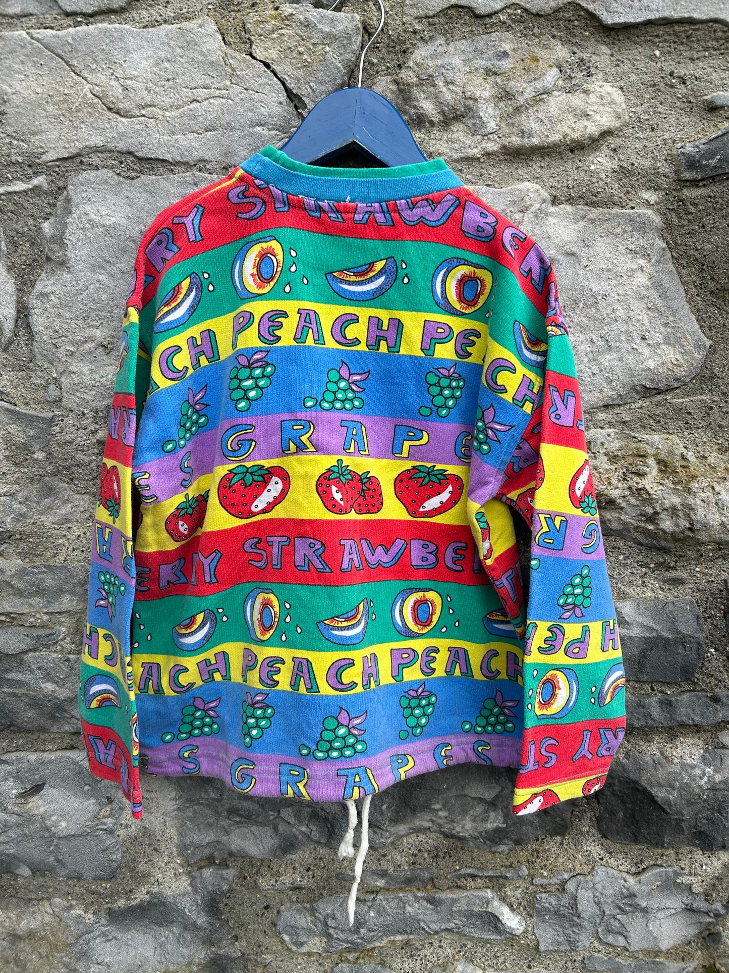 80s rainbow fruit sweatshirt   8-10y (128-140cm)