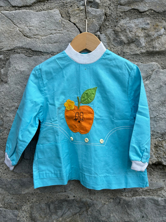 70s apple blue top 12m (80cm)