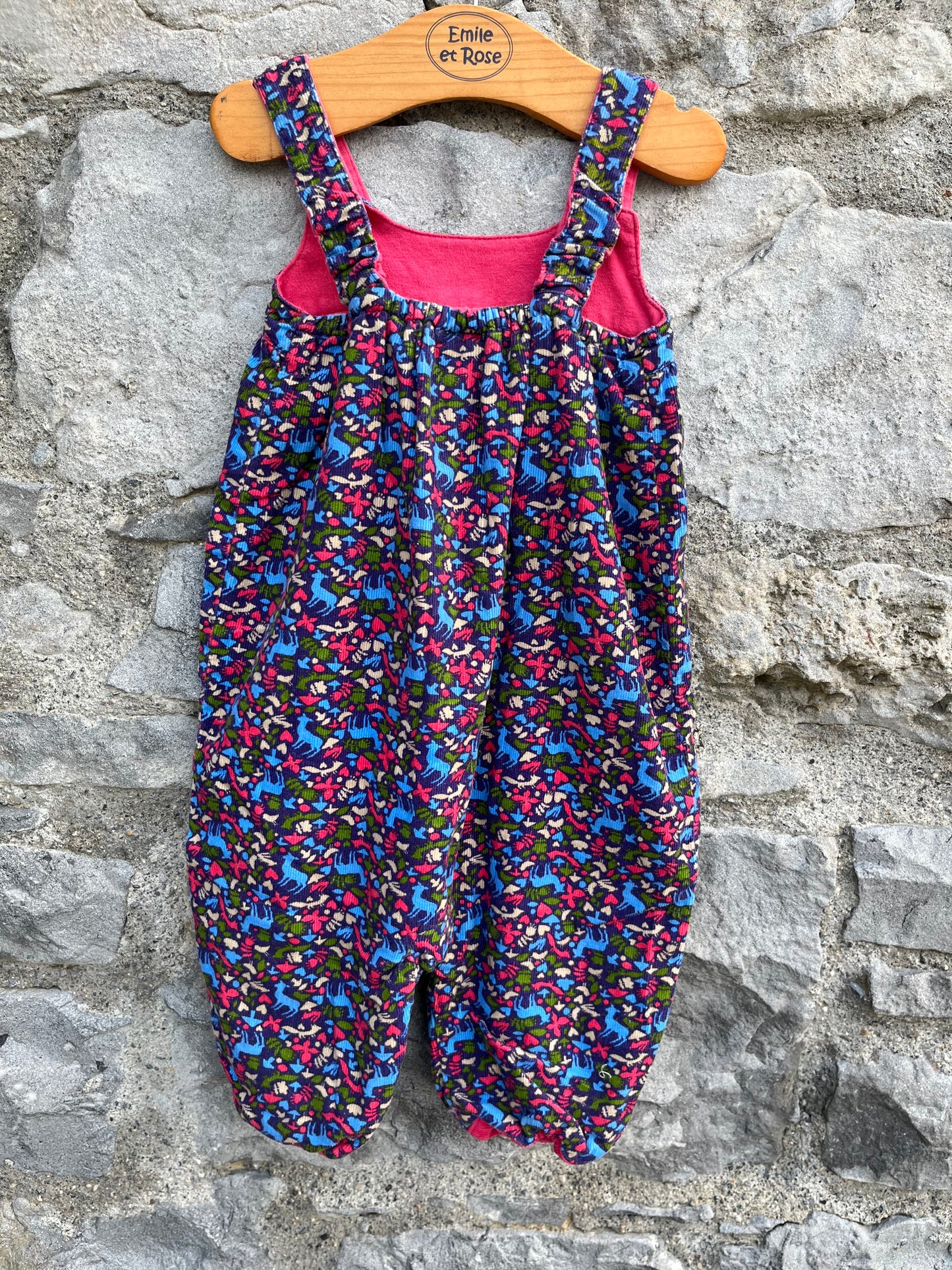 Woodland cord dungarees  6-12m (68-80cm)