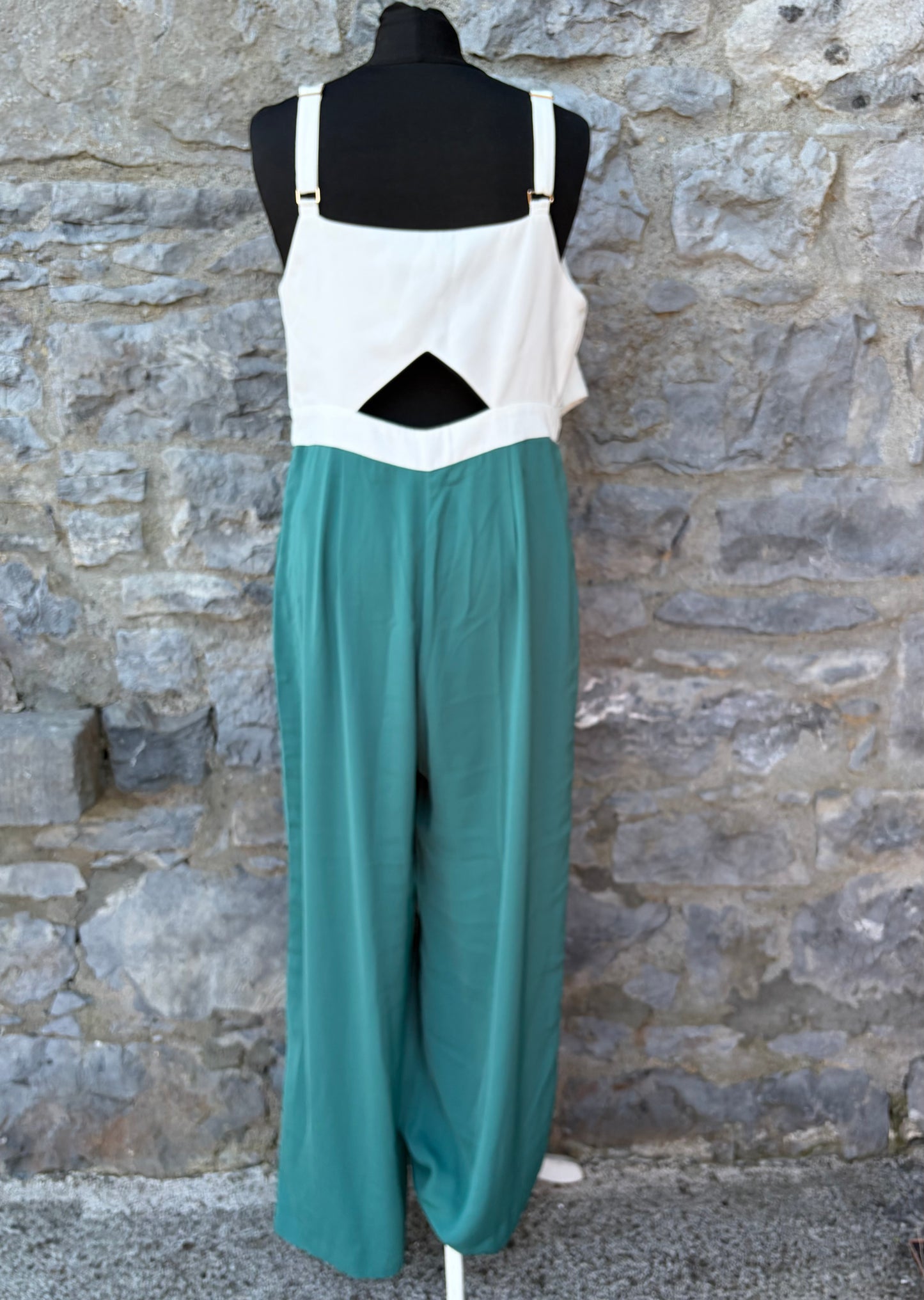 Green&white jumpsuit uk 12