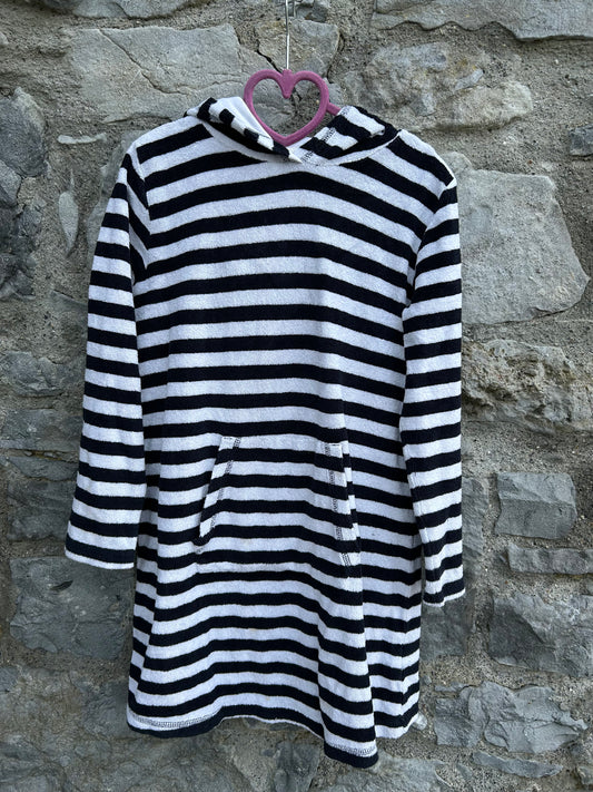 Black&white towel dress  8-9y (128-134cm)