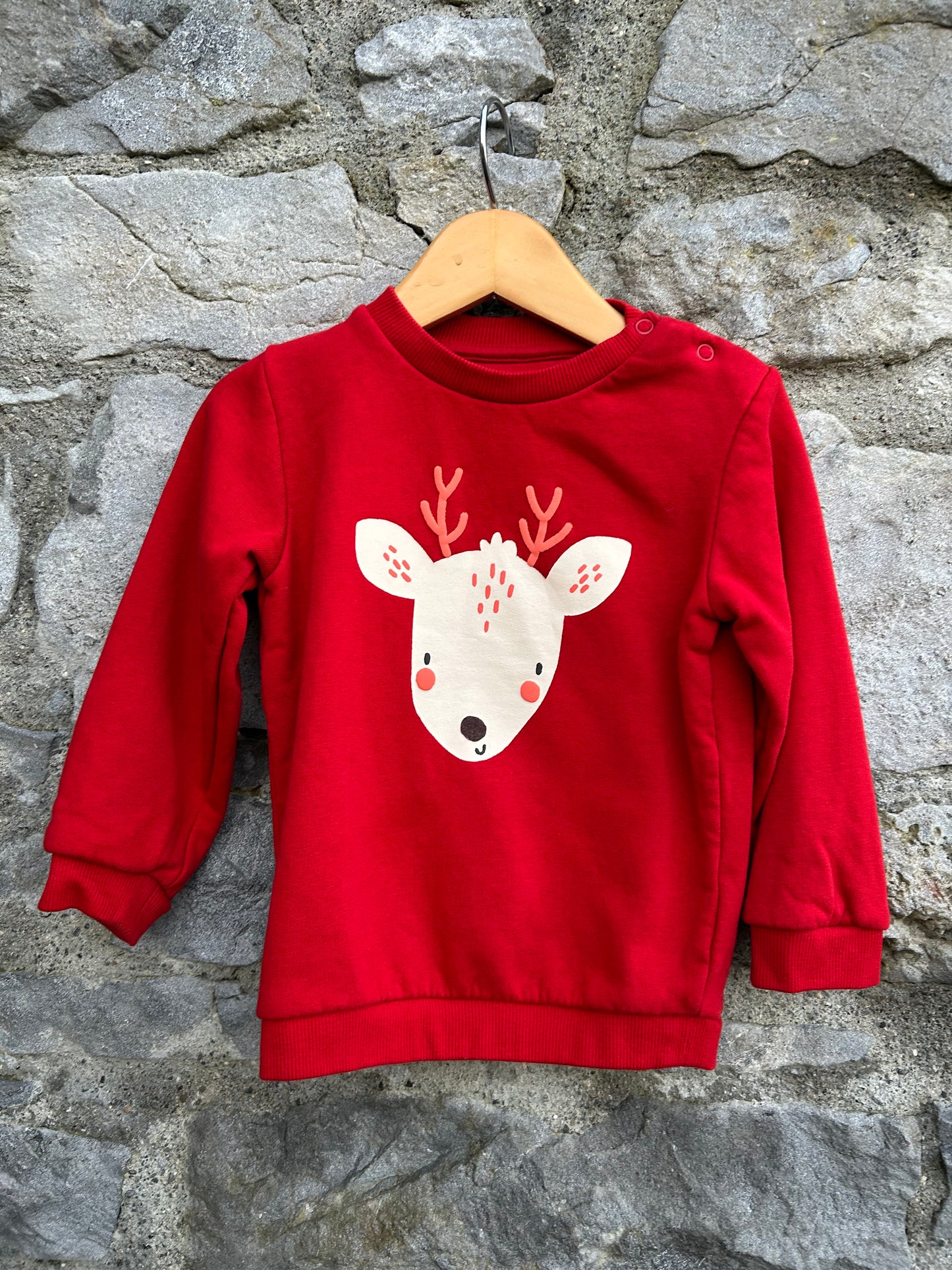 Reindeer red sweatshirt  12-18m (80-86cm)