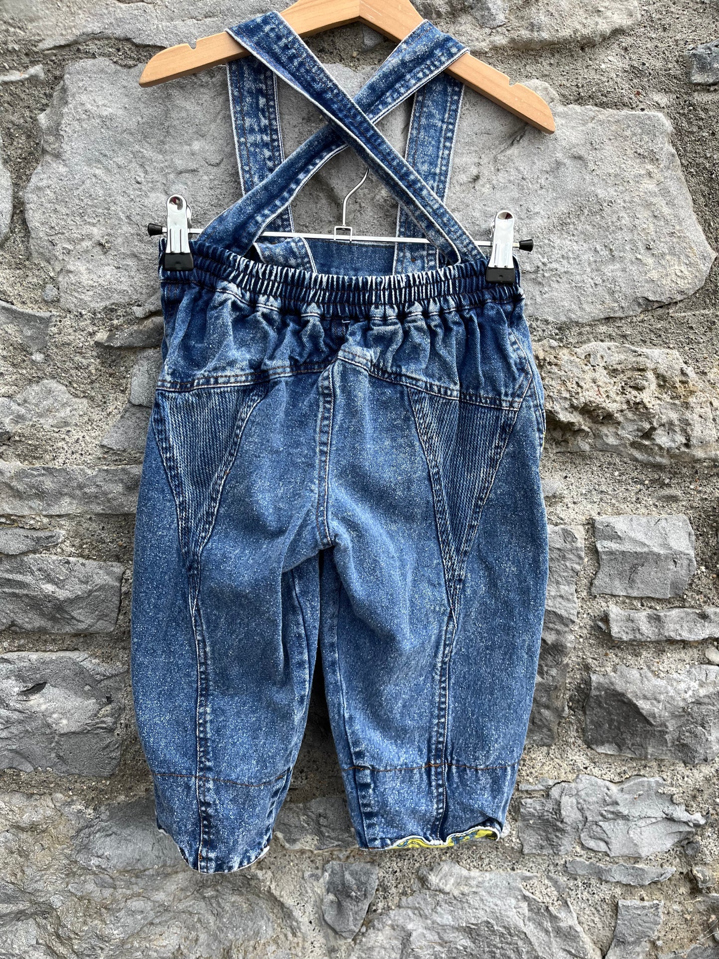 80s denim dungarees  2y (92cm)