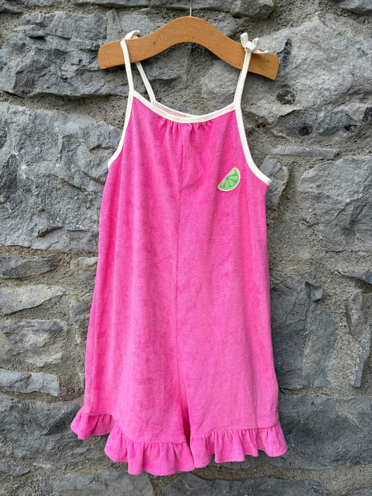 Pink Terry jumpsuit 6-7y (116-122cm)