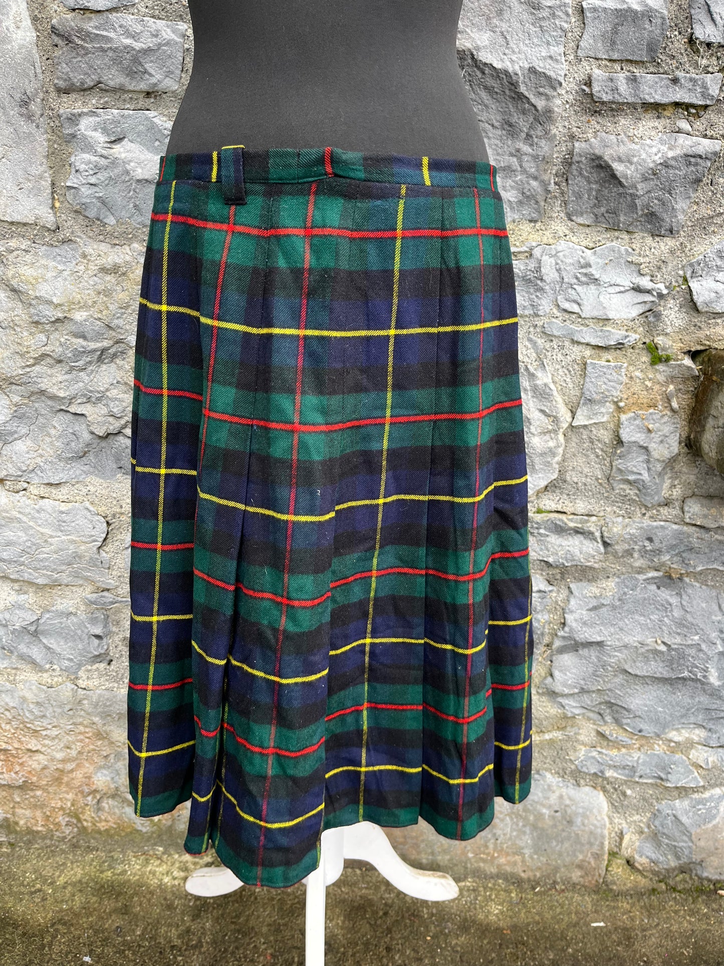 90s green check skirt uk 12-14