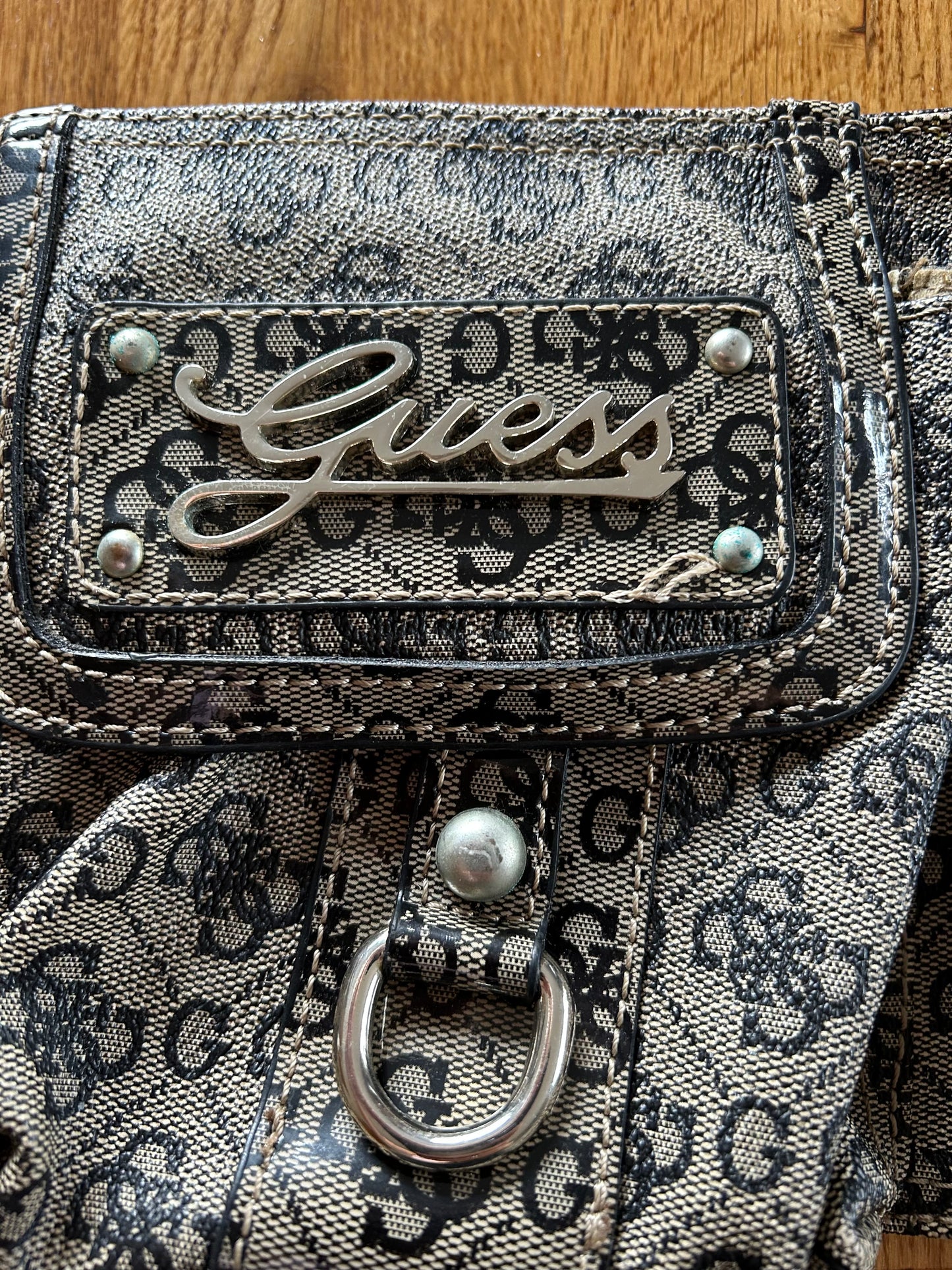 Beige &brown bumbag