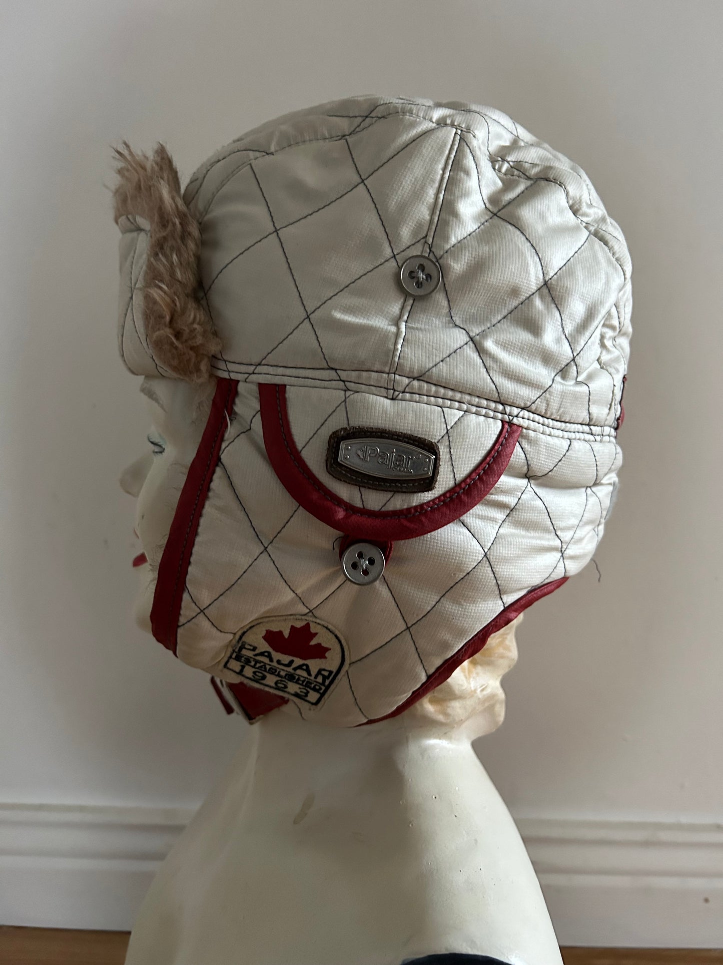 Beige padded Hat