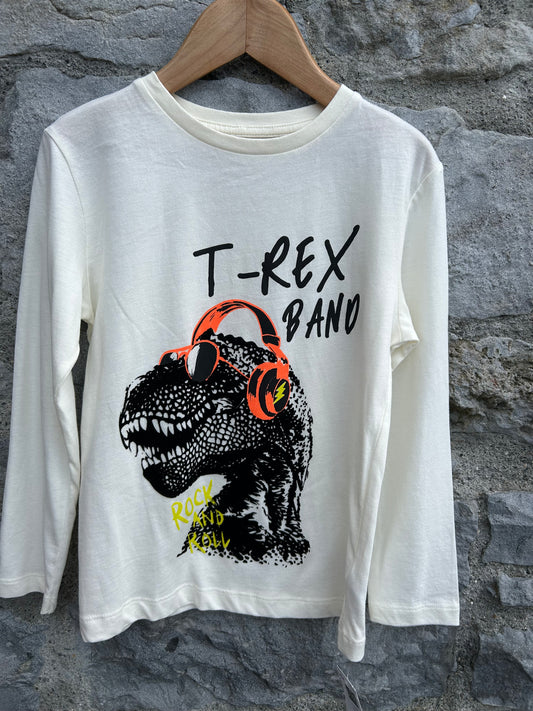 T-rex cream top  6-7y (116-122cm)