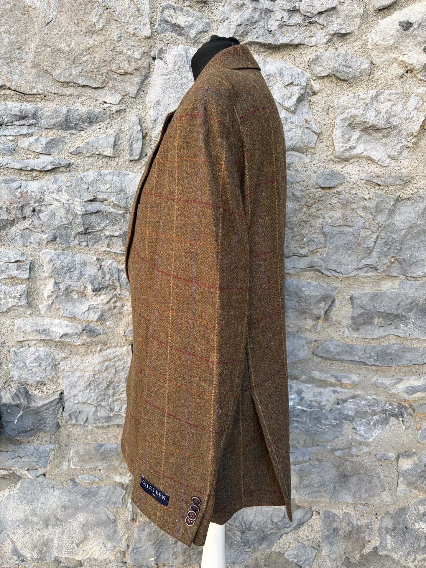 80s brown tweed jacket Large