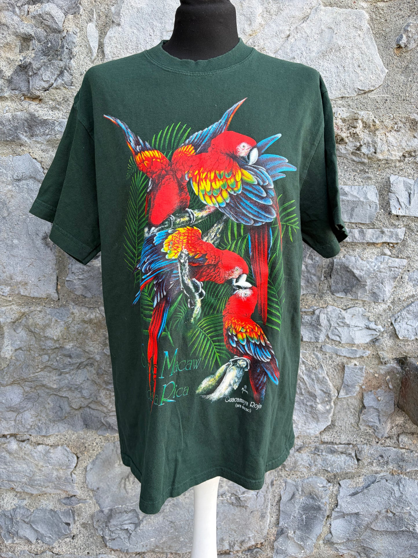 90s parrots green T-shirt Small