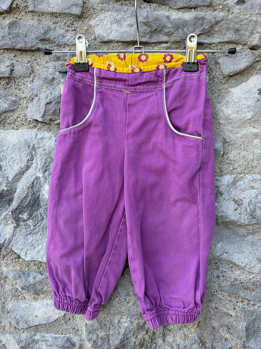 Purple baggy pants  12m (80cm)