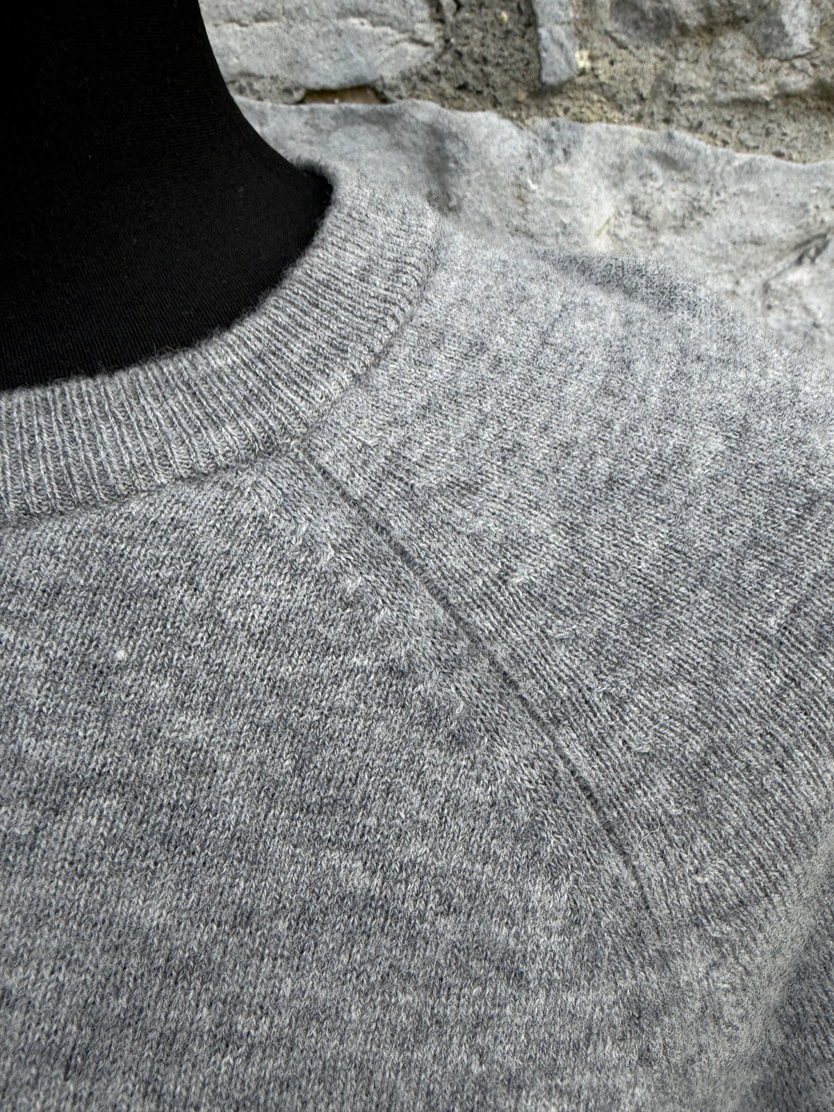 Grey lambs wool jumper Small