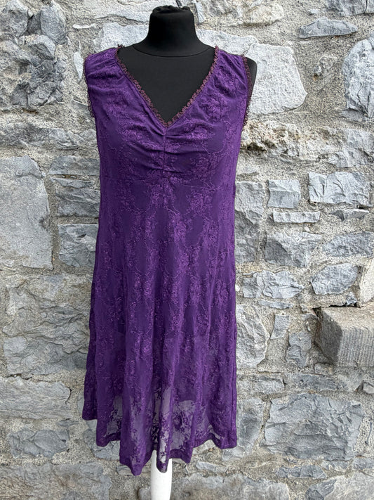 Purple lace dress uk 10-12