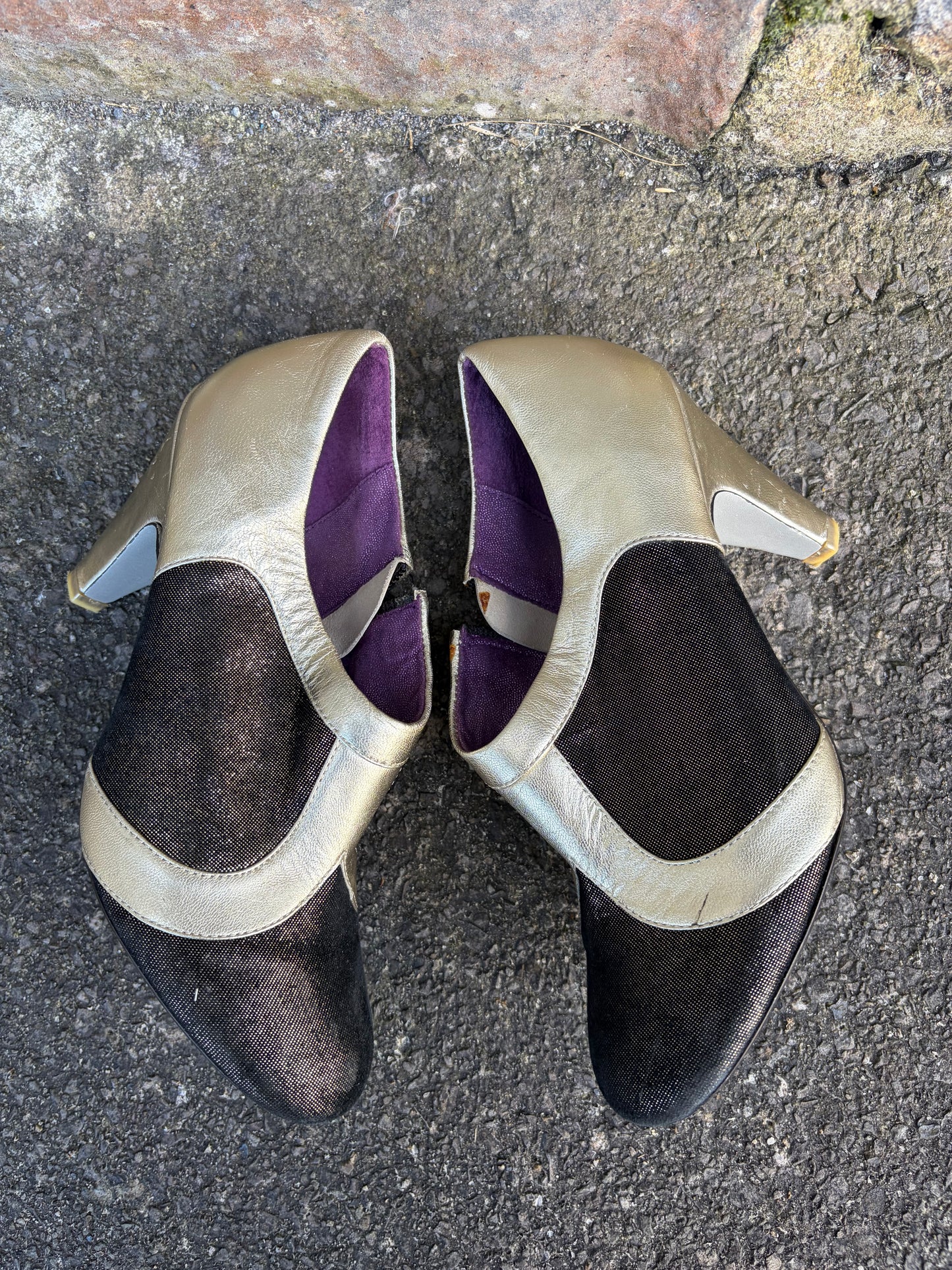 Black&gold heels  uk 4 (eu 37)