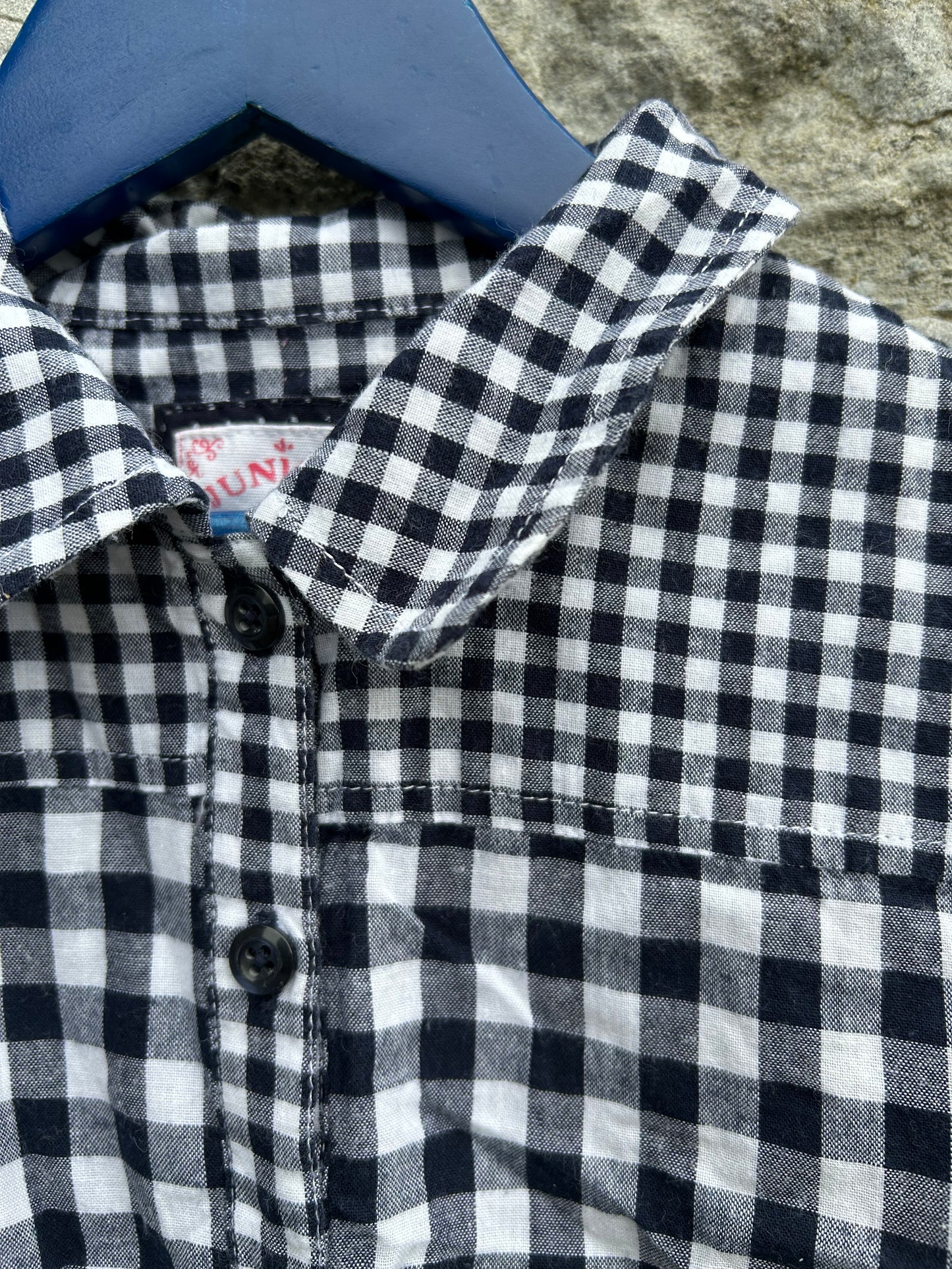 Navy gingham shirt   4-5y (104-110cm)