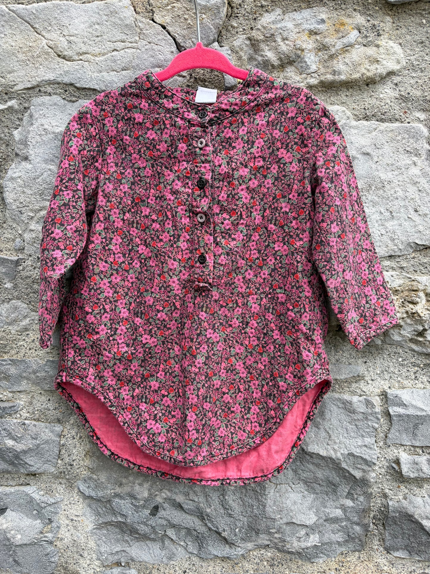 Pink floral tunic  18-24m (86-92cm)