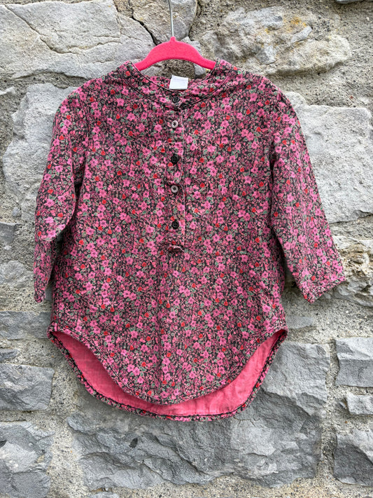 Pink floral tunic  18-24m (86-92cm)