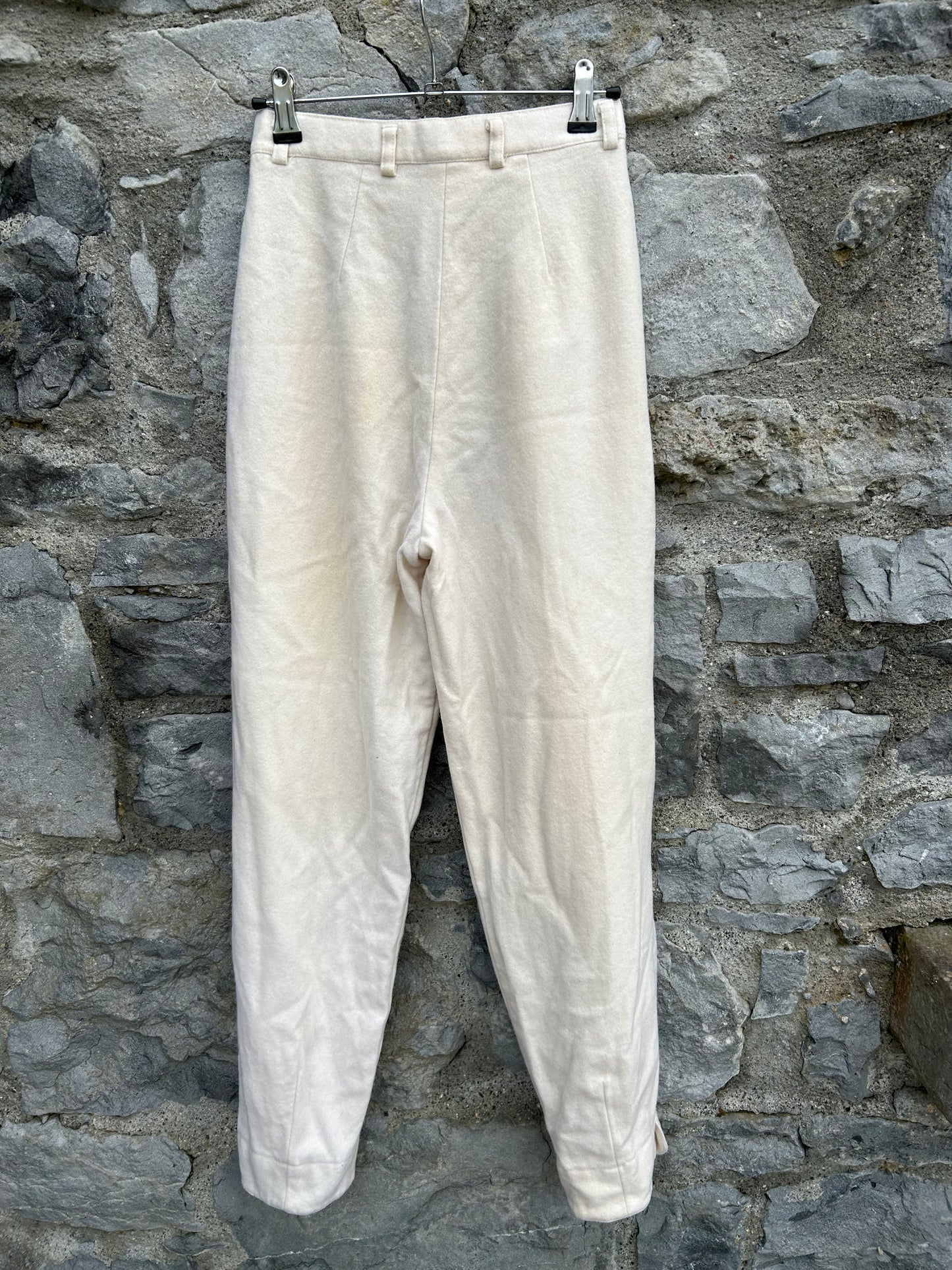 70s cream woolly pants uk 6