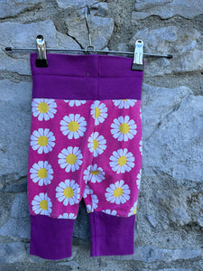 Pink daisies rib pants  3m (62cm)